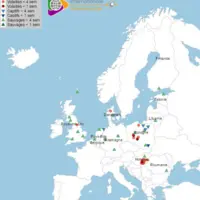 Cartes des cas de grippe aviaire en Europe au 6 mai