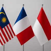 drapeau malaisie, indonésie et France
