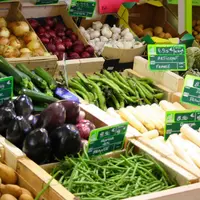 étal de légumes bio