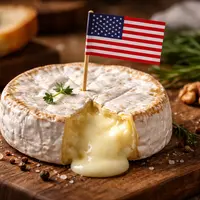 camembert avec drapeau us