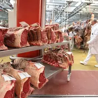 viande au marché de gros