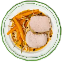 roti de veau et carotte