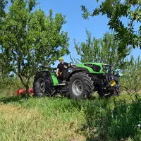 Les tracteurs Deutz-Fahr 5 TB affichent une hauteur de 1,47 m une fois l'arceau abaissé.