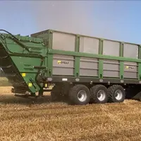 La remorque Demet'Air peut désormais recevoir un tapis de déchargement pour vider dans une remorque.