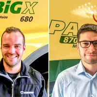Arnaud Gaumont (à gauche) et Bastien Buffard (à droite), experts techniques et formation de Krone France