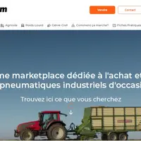 Page d'accueil du site Agoragom spécialisé dans les pneus industriels d'occasion