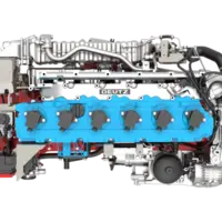 Moteur six cylindres Deutz TCG 78 H2 fonctionnant à l'hydrogène