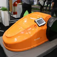 Le robot repousse-fourrage Pro-Feed 2020 de System Happel  embarque un écran tactile pour sa programmation  © M. Portier