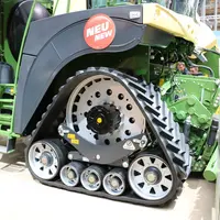 Krone propose en option pour les modèles Big X 480 à 630, un train de chenilles Zuidberg d'une largeur de 760 mm. © M. Portier