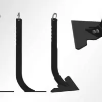 Les socs ultra-plat proposés sur les bineuses Chopstar scalpent la surface du sol et sont disponibles jusqu'à 220 mm de large. © Einbock