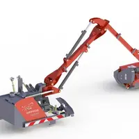 L'épareuse SMA Griffon 1250P, dispose d'un point de pivot.  © SMA