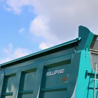 La remorque monocoque Rollspeed 7840 de Rolland est dotée d'une rehausse actionnée par deux vérins intégrés dans les montants de la caisse pour respec