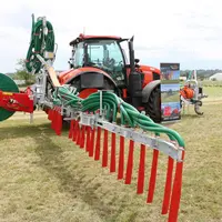 L'épandage sans tonne de l’irlandais Slurrykat utilise des rampes à pendillards ou à patins de 7,5 à 24 m.