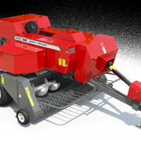 La presse MF 1842S de Massey Ferguson réalise des balles cubiques de 457 mm de large et 365 mm de haut.