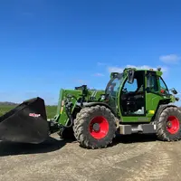 Cabine abaissée, la hauteur au plancher atteint 95 cm sur le télescopique Fendt Cargo T740.