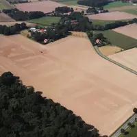 Renè Wendelewski s'est amusé à dessiner un logo Grimme géant à l'aide d'un tracteur Fendt et d'un semoir Amazone, en implantant ses couverts.