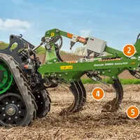 Différents types de capteurs permettent la surveillance de la machine : 1 - Informations concernant le véhicule tracteur. 2 - État de la sécurité non
