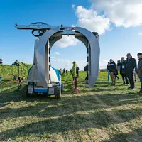 Démonstration d'un robot viticole lors du Fira 2023