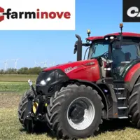 Tracteur Case IH Optul 340 avec semoir Väderstad