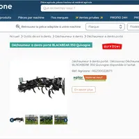 Site internet Agrizone avec déchaumeur à dents porté Blackbear 350 de Quivogne