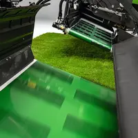 Plus plats, les tapis andaineurs des faucheuses Fendt Slicer 960 et 1010 forment un andain de 1,60 à 3 m de large.