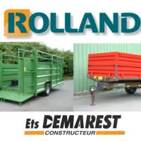 logo Rolland et Demarest avec photo de bétaillere et remorque