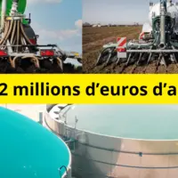 Injecteur à dents Joskin, enfouisseur à disques Pichon et couverture de fosse à lisier Nénufar