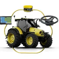 Tracteur avec volant d'autoguidage GPS et terminal Fieldbee
