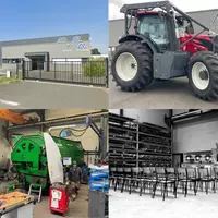 Façade de l'entreprise AAZ Union, tracteur Valtra blindé par Pautrat, mélangeuse Keenan en reconditionnement