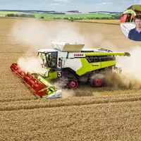 <em class="placeholder">Moissonneuse-batteuse Claas Lexion 8600 avec coupe Vario 1080.</em>