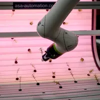 Bras de robot et plantes.