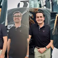 De gauche à droite, Alexandre Chantrelle, directeur développement business pour Valtra Europe et Moyen-Orient, Cyrille Manche, directeur commercial Va