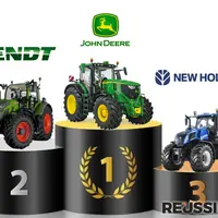 palmarès des immatriculations de tracteurs agricoles standards en France en 2025 avec John Deere, Fendt et New Holland sur le podium