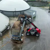 Chargeur télescopique Manitou dans une unité de méthanisation