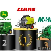 podium presses à balles rondes Claas John Deere McHale