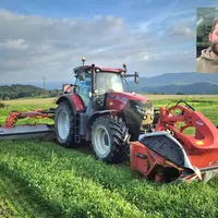 <em class="placeholder">Combiné de fauche Kuhn GMD 9530 RV/FC 3125 DF attelé à un tracteur Case IH Puma 200</em>