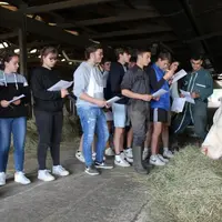 Les élèves de 1ère bac pro CGEA en plein exercice de pointage.