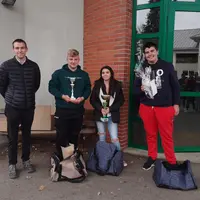 Les trois finalistes du concours de pointage du lycée agricole de Durdat-Larequille.