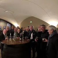 Les acteurs du vignoble lors de la visite de la cave coopérative de l’Union des vignerons.