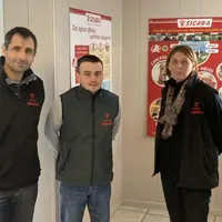 De gauche à droite : Olivier Melloux, responsable amont, Pierre Olivier, vice-président et Hélène Richard, présidente.