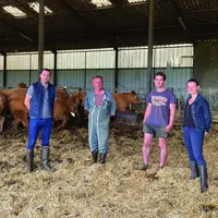 Nicolas Niel (Viandes de Bresse), Lionel et Thomas Dumont (Gaec MDL), Mélanie Genty (Sicagieb).