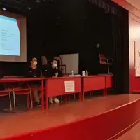 Adrien Vermeersch et Julien Viret ont témoigné de leurs parcours à l'installation.