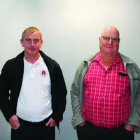 François Chamot, vice-président de Jeunes Agriculteurs Aura, en charge de la formation, aux côtés de Pascal Servier, président de la commission emploi
