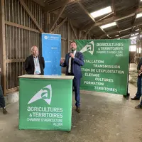 Fabrice Pannekoucke, vice-président du Conseil Régional d’Auvergne-Rhone-Alpes en charge de l’agriculture et Emmanuel Ferrand, conseiller régional, on
