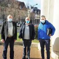 De gauche à droite : Patrice Bonin (président de la Chambre d’agriculture de l’Allier), Gilles Cabart (président de la FNSEA) et Cédric Fournier (prés