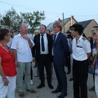 Le ministre de l’Agriculture s’est rendu sur l’exploitation de la famille Valot, sur la commune de Monétay-sur-Loire, dans le département de l’Allier,