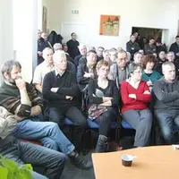 Une nouvelle équipe est en train de se former autour du Président, Christian Peyronny (ici debout à droite de la tribune) avec, de gauche à droite Pau