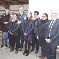 De gauche à droite :
Laurence Vichnievsky, députée de la 3ème 
circonscription du Puy-de-Dôme, Annabelle Borot, Nathalie Grégoire, Michel Fanget,
d
