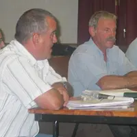 Jacques Beaudouin et Jean-Louis Duron lors de l’assemblée générale du syndicat des planteurs Auvergne Bourbonnais