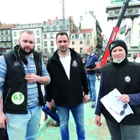 Quentin Baumont, David Chauve et Sabine Tholoniat chefs d’orchestre de cette mobilisation à Clermont-Ferrand